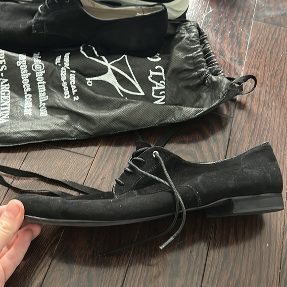 Black Men’s Argentinian Tango shoes made of suade - Picture 3 of 8